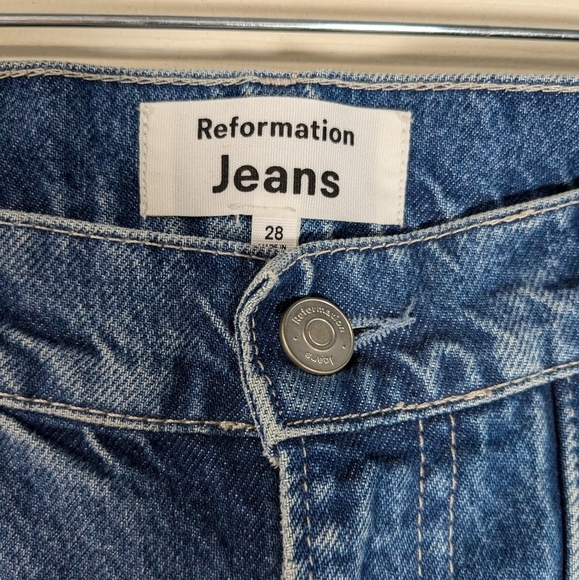 Reformation Kealy Carpenter High Rise Relaxed Jeans in Ponce size 28 - Picture 5 of 13